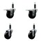 Service Caster 3.5'' Phenolic Swivel 1'' Expand Stem Caster Set 2 Total Lock Brakes, 4PK SCC-EXTTL20S3514-PHS-2-S-2-1 - alternate 1